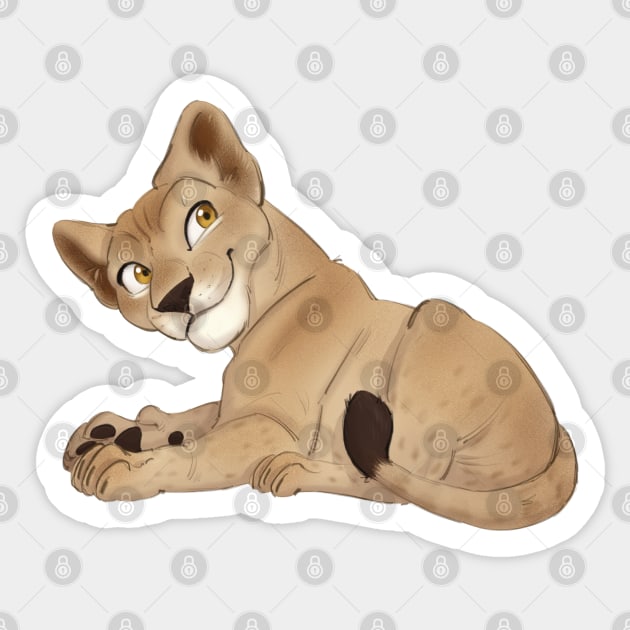 Lion cub Sticker by PaulaBS